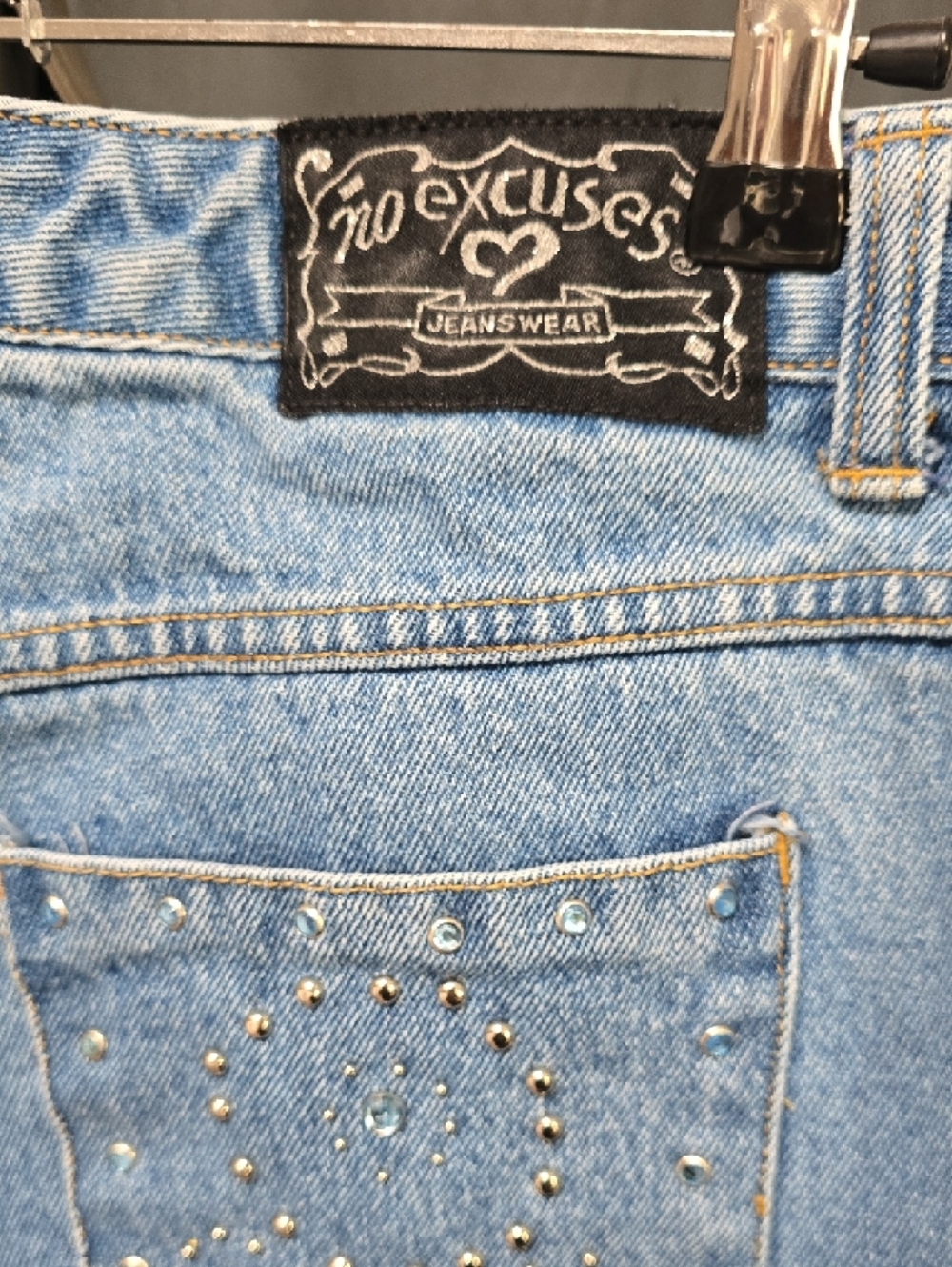 Mid-Rise Light Blue Flare Jeans - No Excuses Jeanswear - Picture 7 of 7